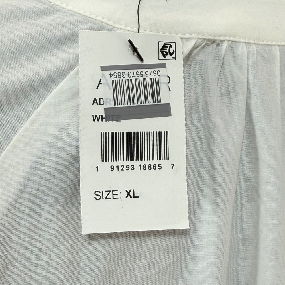 ASTR Nordstrom White Dress Ruffle Hem Drawstring Waist Long Sleeve Size: XL - Picture 6 of 9